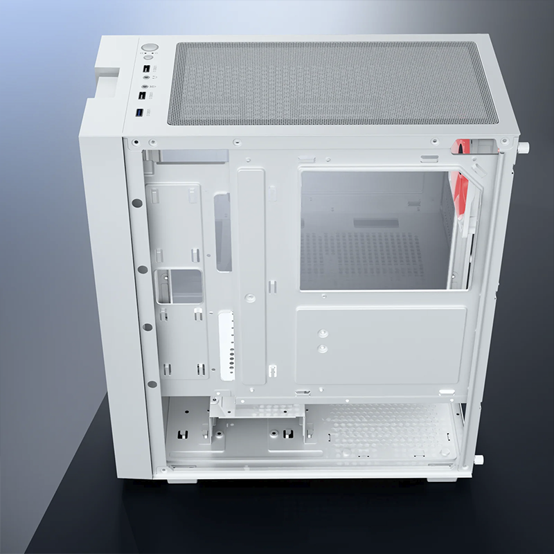 daWg W-V Series 350 Computer Case (White) | Mid Tower PC Cabinet | Micro-ATX & Mini-ITX Compatible | Durable Metal Chassis | Home, Office & Gaming PC Build