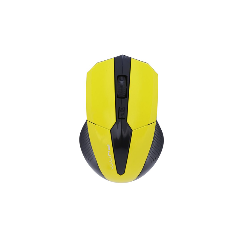 Punta Flyer Yellow Wireless Mouse | 2.4GHz USB | 1200 DPI Optical Sensor | Plug & Play | Ergonomic Design | Yellow