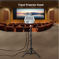 Zebronics ZEB-PSH01 Portable Tripod Projector Stand | Height Adjustable 45–137 cm, 360° Rotatable Head, Supports up to 5 kg | Foldable & Lightweight Projector Stand