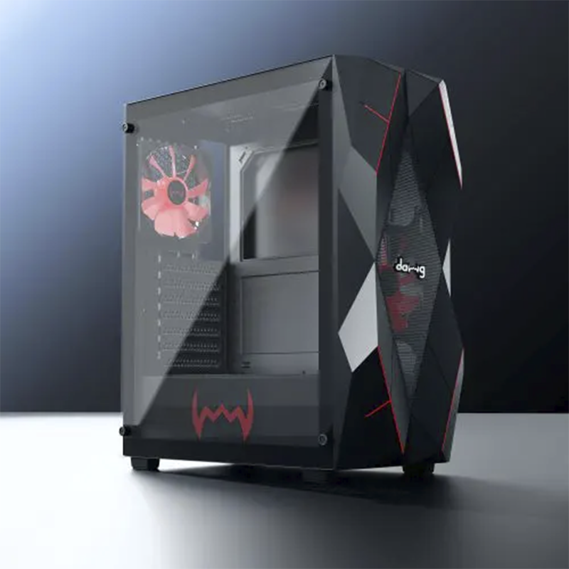 daWg W-V Series 240 Computer Case (Black) | Mid Tower PC Cabinet | Micro-ATX & Mini-ITX Compatible | Durable Metal Chassis | Home, Office & Gaming PC Build
