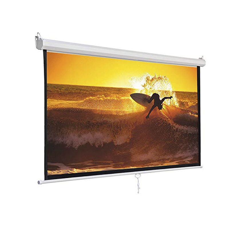 Sheikh Kart Insta lock Projector Screen 7×5 ft – Auto-Lock Pull-Down, Wall/Ceiling Mount, 4:3 Aspect Ratio