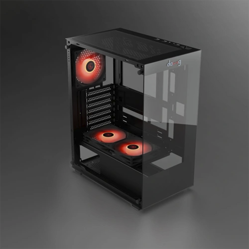 daWg W-X Series 430 Computer Case (Black) | Mid Tower PC Cabinet | Micro-ATX & Mini-ITX Compatible | Durable Metal Chassis | Home, Office & Gaming PC Build