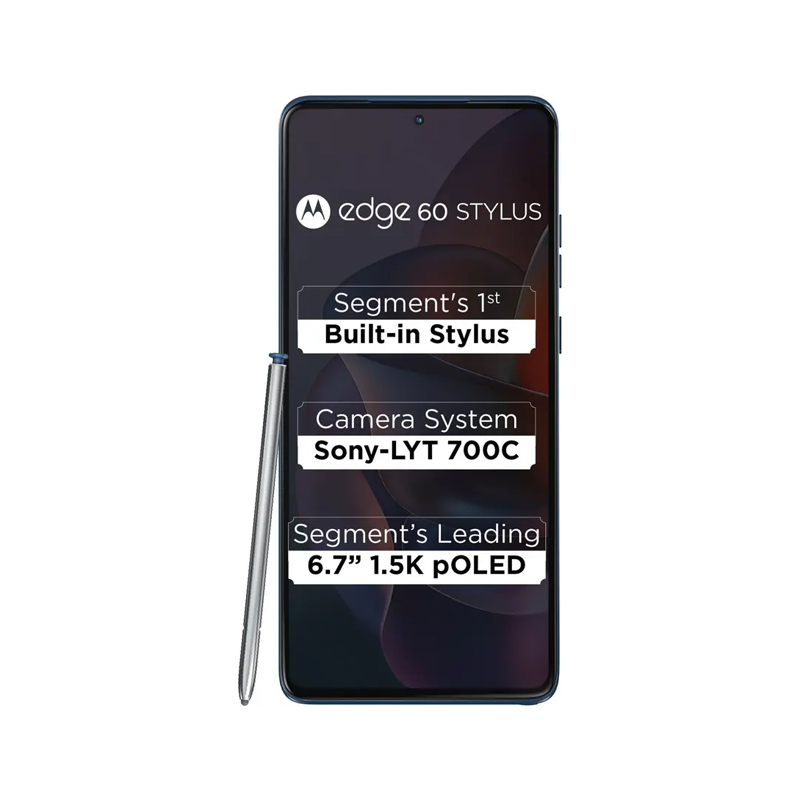 Motorola Edge 60 Stylus |Web, 8GB RAM, 256GB Storage| 6.7" Super HD| Expandable up to 1TB| 13MP ultrawide + macro &amp; 32MP selfie camera with Quad Pixel|