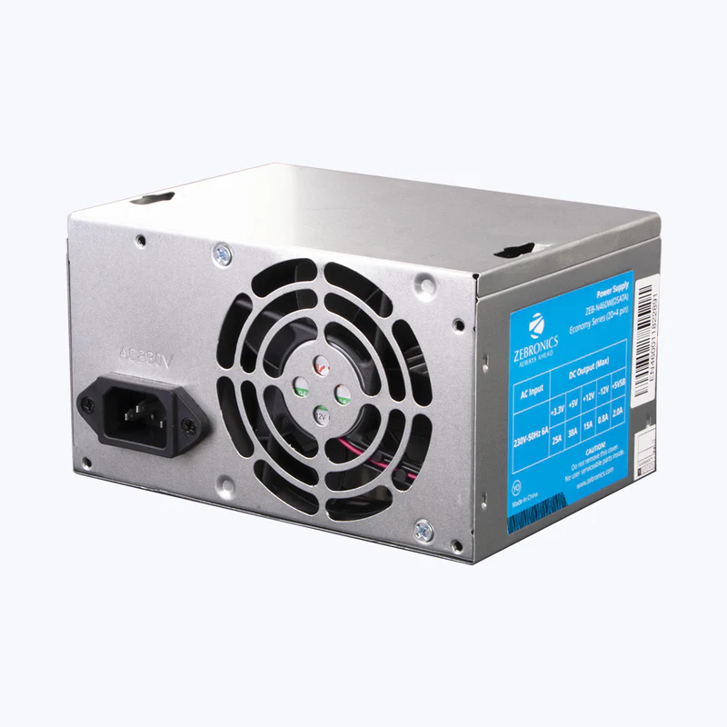 Zebronics N450W SMPS | 450W Power Supply | 20+4 Pin ATX | SATA Power Connectors | 120mm Cooling Fan | Over Voltage Protection