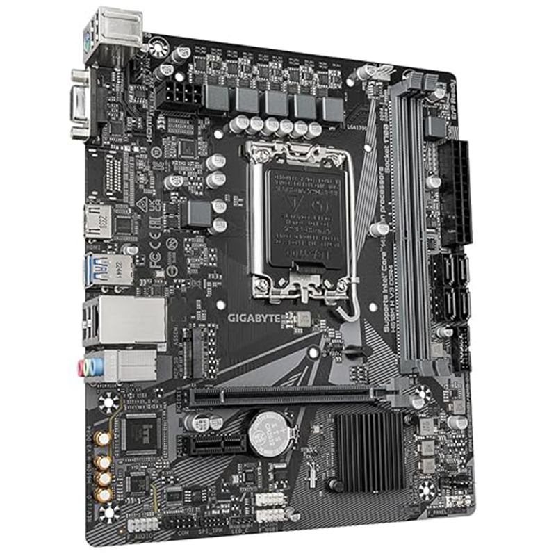 Gigabyte H610M H DDR4 V3 Motherboard | Intel LGA1700 | Supports 12th, 13th & 14th Gen Intel Core Processors | DDR4 Up to 64GB | PCIe 4.0 x16 | M.2 NVMe | HDMI & VGA | Gigabit LAN | Micro-ATX