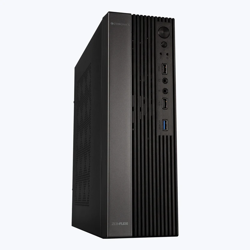 Zebronics Zeb Flexi Black Cabinet | Mid Tower ATX Cabinet | Tempered Glass Side Panel | USB 3.0 | Efficient Airflow | Black