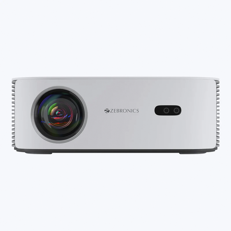 Zebronics Pixaplay 17 Smart LED Projector | Full HD 1080p, 6000 Lumens, Up to 224" Screen, Android 9.0, HDMI/USB/Bluetooth, Built-in Speaker, Home Theater Projector