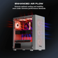 daWg W-X Series 440 Computer Case (Black) | Mid Tower PC Cabinet | Micro-ATX & Mini-ITX Compatible | Durable Metal Chassis | Home, Office & Gaming PC Build