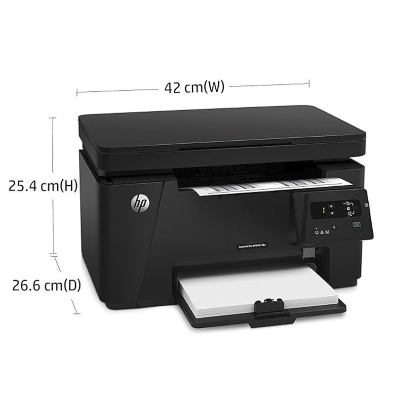 HP LaserJet 126a Multifunction Printer | Print, Scan, Copy | USB Connectivity | Monochrome | Fast 21 PPM | Compact & Durable