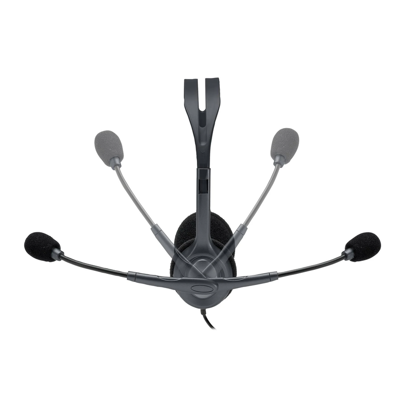 Logitech H111 Wired On Ear Headphones With Mic Black