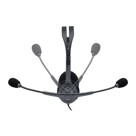 Logitech H111 Wired On Ear Headphones With Mic Black
