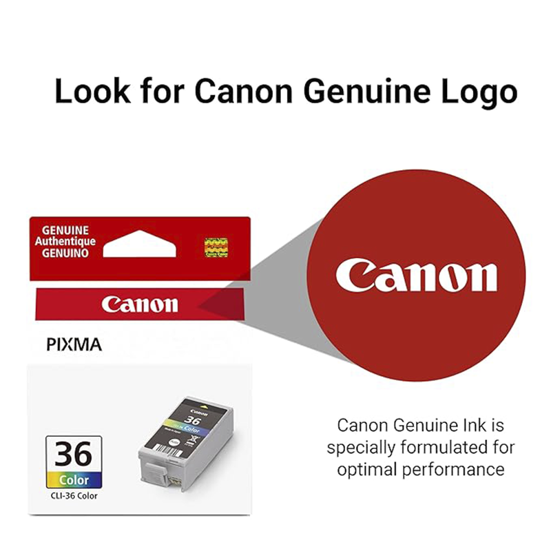 Canon CLI-36 Color Ink Cartridge for PIXMA Printers | Genuine Tri-Color Ink | Vibrant Photo Printing