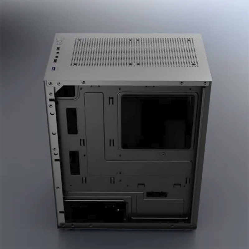 daWg W-V Series 110 Computer Case (Grey) | Mid Tower PC Cabinet | Micro-ATX & Mini-ITX Compatible | Durable Metal Chassis | Home, Office & Gaming PC Build