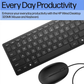 HP Wired Desktop 320MK Mouse and Keyboard (India) | Full-Size Ergonomic Keyboard | High-Precision Optical Mouse | USB Plug & Play Combo | Durable Office Desktop Set | Reliable Everyday Computing Solution