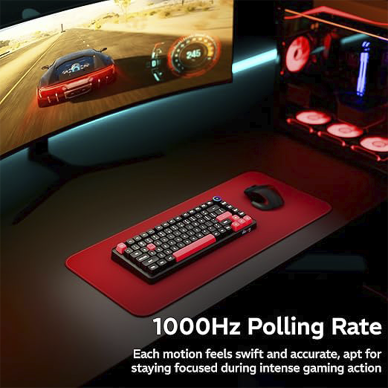 W-dawg W25101 Wireless Mechanical Gaming Keyboard (HIGHKEY 718) | Rechargeable Wireless Keyboard | Mechanical Switches | Anti-Ghosting | PC, Laptop & Gaming Compatible