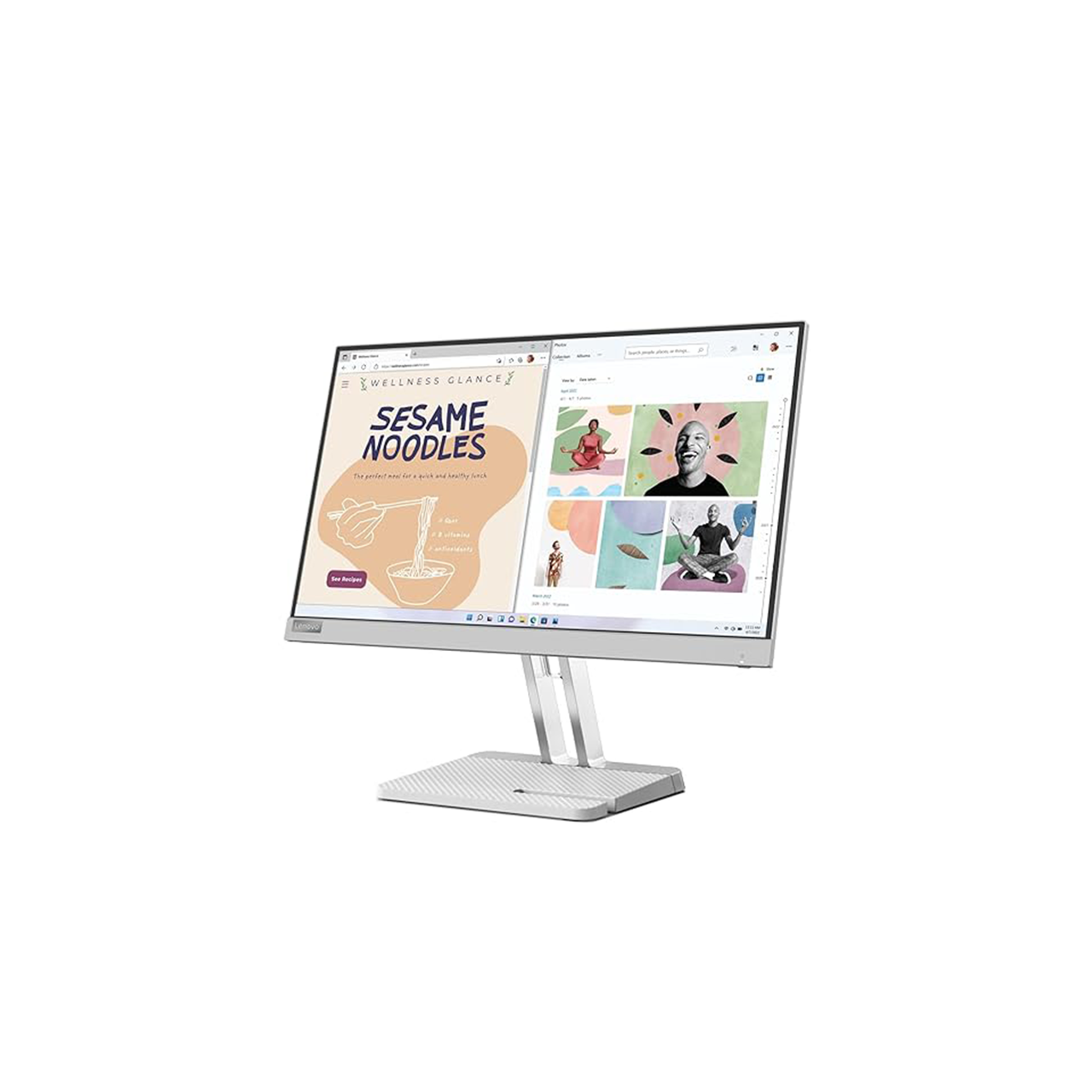 Lenovo L24 4E 23.8-Inch FHD Monitor | Ultra-Slim Bezels| Eye Care Technology|75H zz Refresh Rate| IPS Panel for Vibrant Colors| Ideal for Work| Study & Home Entertainment