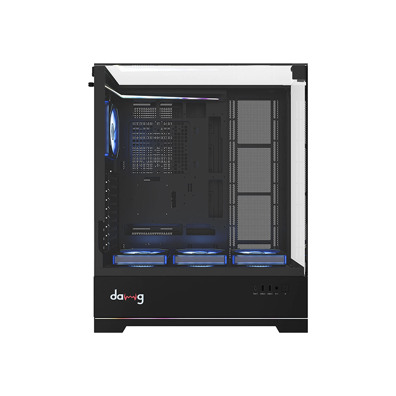 daWg Y Series 907 Computer Case (Black) | Mid Tower PC Cabinet | Micro-ATX & Mini-ITX Compatible | Durable Metal Chassis | Home, Office & Gaming PC Build