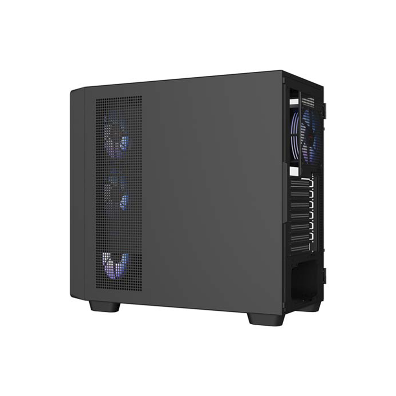 daWg W-Y Series 804 Computer Case (Black) | Mid Tower PC Cabinet | Micro-ATX & Mini-ITX Compatible | Durable Metal Chassis | Home, Office & Gaming PC Build