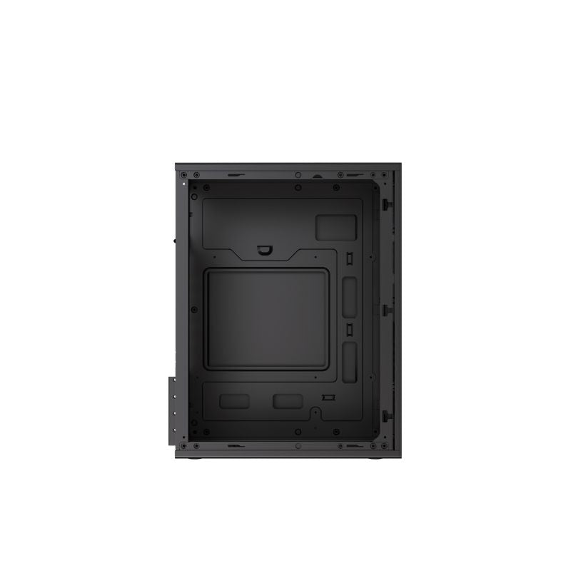 Fingers Turbo-Neo N2 Fashion PC Case | Supports Micro-ATX & Mini-ITX Motherboards | 4 PCI Expansion Slots | Up to 250mm GPU Support | Durable SPCC Chassis | Includes Power Supply & Power Cord | Professional Black Finish