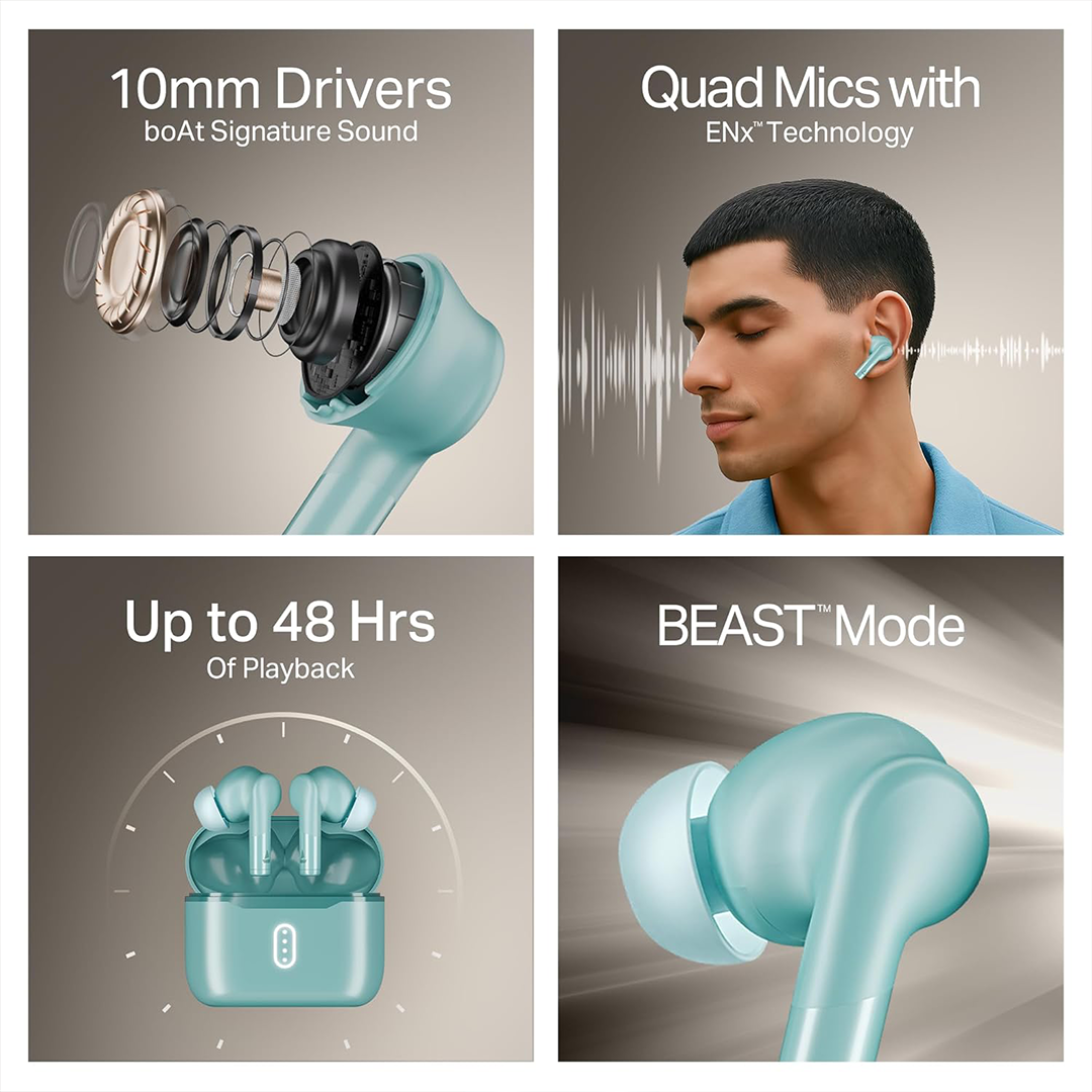 boAt Airdopes 148 Gen 2 Bluetooth TWS Earbuds with Touch Controls & Long Battery Life