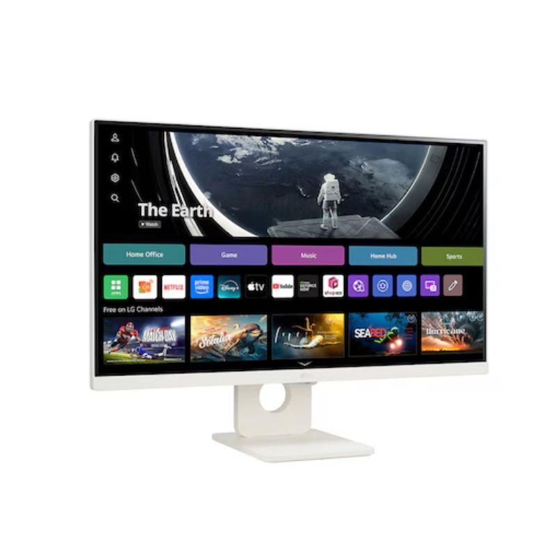 LG 25SR50F-W.ATR 25-Inch Smart Monitor | Full HD IPS | webOS | HDR10 | Wi-Fi | Bluetooth | Built-in Speakers | White Design