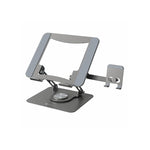 Portronics My Buddy K9 Pro Laptop & Phone Stand | 360° Rotating Base | Height Adjustable | Ventilated Board | Anti-Slip Silicone Pads | Supports Laptops Up to 15.6″ | Portable & Foldable | Black