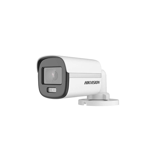 Hikvision 2MP ColorVu Bullet Camera| DS-2CE10DF0T-PFS IP67 White Wired| 1Full HD 1080p|color night vision| Motion detection| outdoor usage