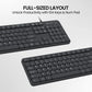 Portronics Ki-Pad 3 (POR 2417) | Full-Size Keyboard with Numeric Keypad | Noise-Free Large Keycaps | Multimedia Hotkeys | Ergonomic Design | 1.5m USB Plug-and-Play