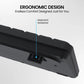 Portronics Ki-Pad 3 (POR 2417) | Full-Size Keyboard with Numeric Keypad | Noise-Free Large Keycaps | Multimedia Hotkeys | Ergonomic Design | 1.5m USB Plug-and-Play