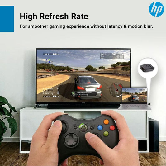 HP DisplayPort to HDMI 1.4 Adapter | High-Speed 4K Video Converter | Plug & Play Display Connectivity | Stable Digital Audio & Video Output | Compact Laptop & PC Adapter | Reliable Multi-Display Solution