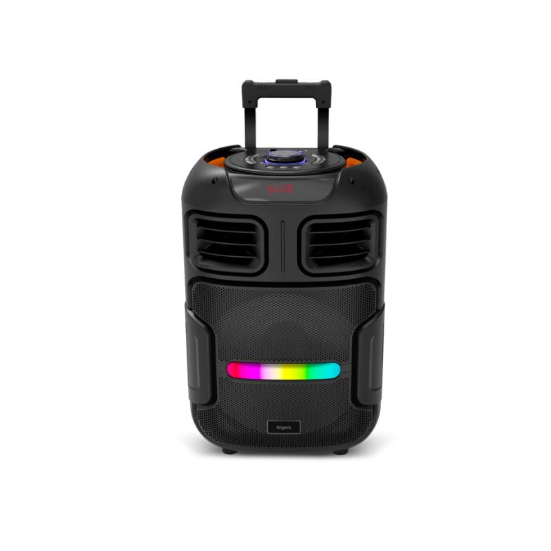 FINGERS RollingParties-51 Trolley Speaker | 50W High-Octane Sound | 2 Wireless Mics Included | 15-Hour Playtime | 12" Powerful Driver | RGB Party Lights