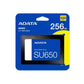 Adata 256GB 2.5" SATA III Internal SSD | Fast 520MB/s Read & 450MB/s Write| Durable 3D NAND Flash| Energy-Efficient|Wide Compatibility for Laptops & Desktops| Perfect Storage Upgrade for Smooth Performance