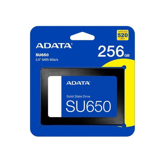 Adata 256GB 2.5" SATA III Internal SSD | Fast 520MB/s Read & 450MB/s Write| Durable 3D NAND Flash| Energy-Efficient|Wide Compatibility for Laptops & Desktops| Perfect Storage Upgrade for Smooth Performance