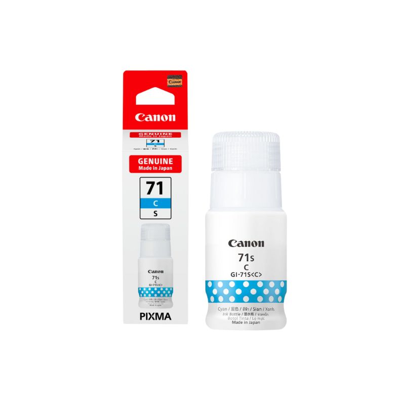 Canon GI-71 Cyan Ink Bottle |70 ml |Original High-Yield Ink for Canon PIXMA G Series Printers| Vivid Color Output| Long-Lasting and Easy-to-Refill
