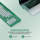 Portronics Bubble Square Wireless Keyboard (POR 2205) | Dual 2.4 GHz & Bluetooth 5.3 Connectivity | Full‑Size Multimedia Keyboard with Smartphone Holder | Multi‑Device Pairing & Hotkeys for Windows, macOS & Android