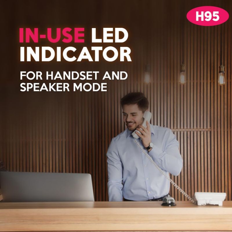 Beetel H95 Hotel Landline Phone |Corded PBX Telephone for Guest Rooms with Speakerphone|10 Programmable Guest Service Keys| Speed Dial|Message Lamp|Adjustable Ringer| Desk or Wall Mountable