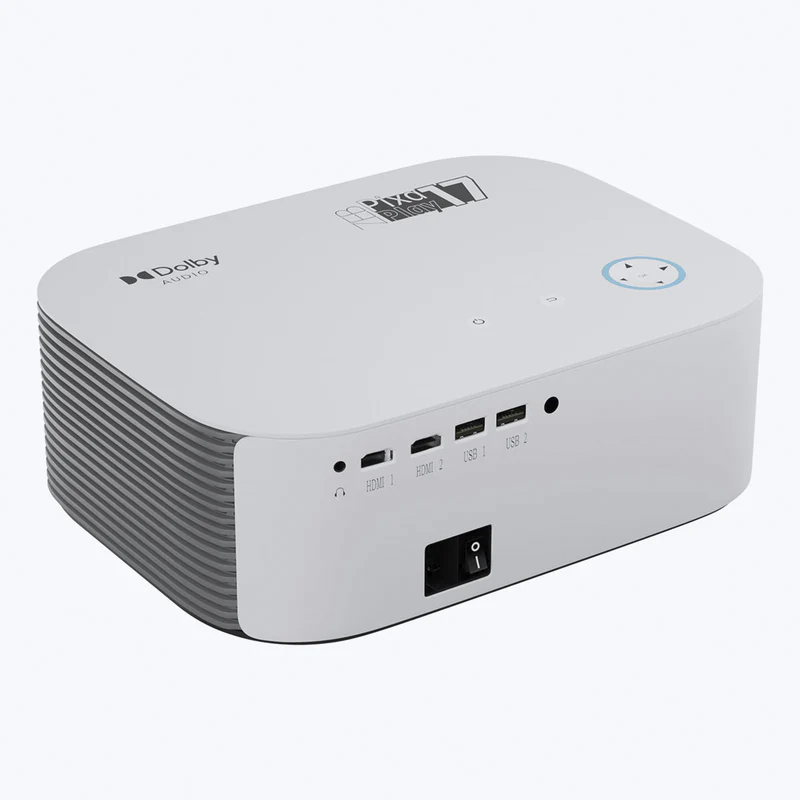 Zebronics Pixaplay 17 Smart LED Projector | Full HD 1080p, 6000 Lumens, Up to 224" Screen, Android 9.0, HDMI/USB/Bluetooth, Built-in Speaker, Home Theater Projector