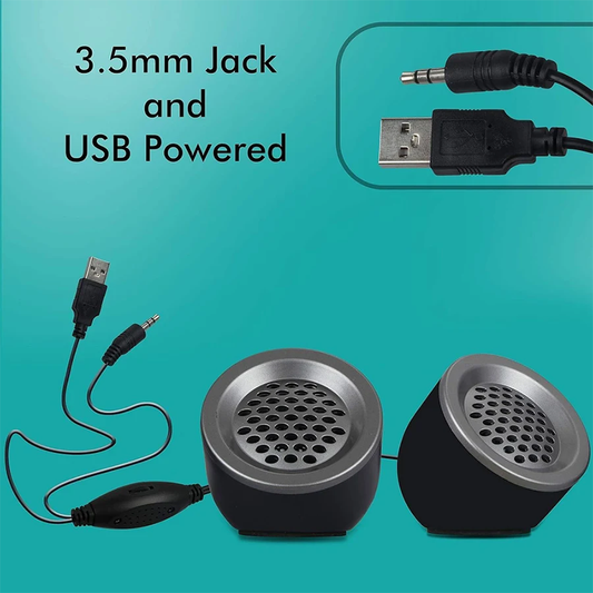 Zebronics ZEB-Pluto 2.0 Multimedia Speaker | USB Powered | 3.5mm Audio Jack | Stereo Sound | Volume Control | Compact Desktop Speakers