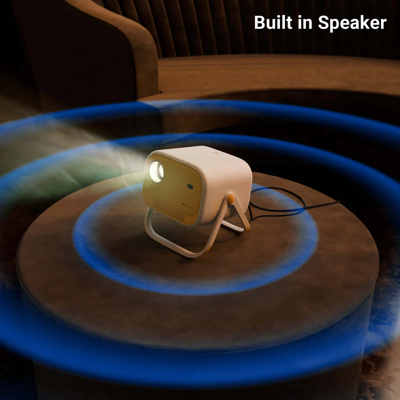Zebronics Zeb-PixaPlay 34 Yellow LED HD Smart Projector (ZEB-SLP 5) – Full HD, Android 12, 5200 Lumens, Portable Home Theater