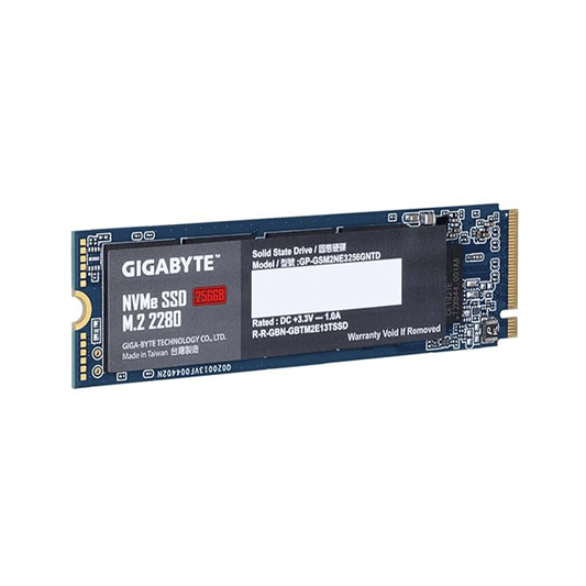 GIGABYTE 256 GB M.2 NVMe PCIe 3.0×4 Internal SSD – High‑Speed NVMe Storage, M.2 2280 Form Factor