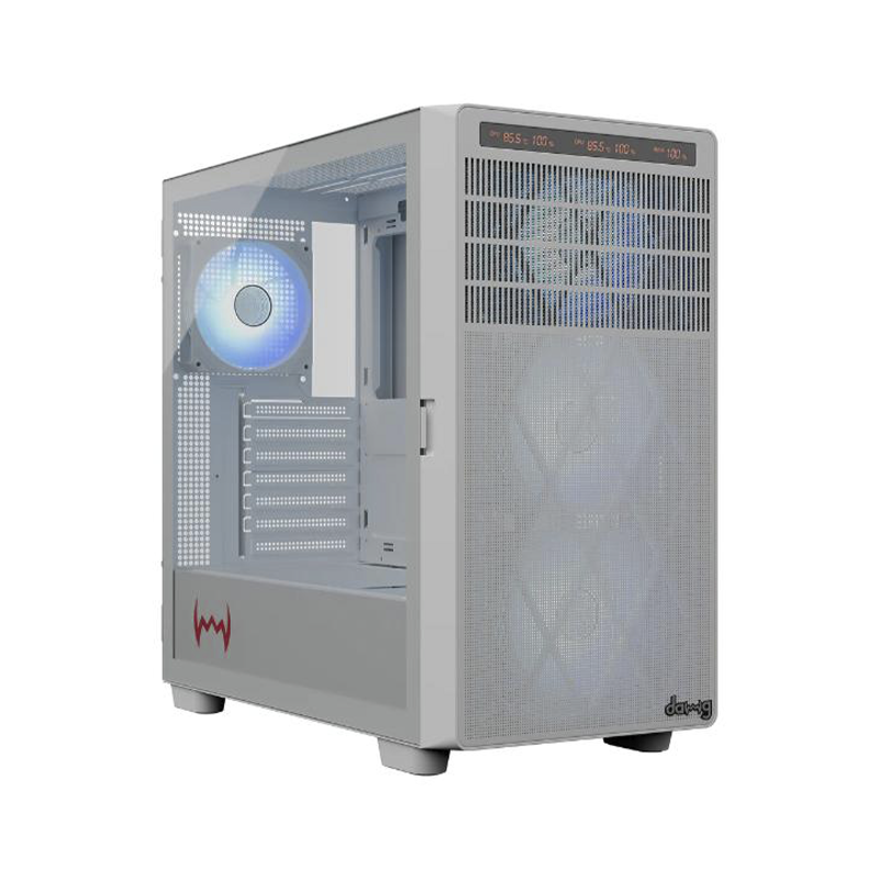daWg W-Y Series 804 Computer Case (White) | Mid Tower PC Cabinet | Micro-ATX & Mini-ITX Compatible | Durable Metal Chassis | Home, Office & Gaming PC Build