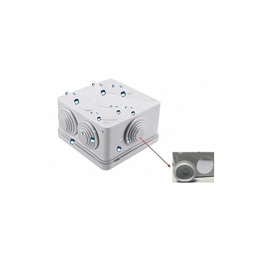 Solix CCTV Back Box 4.5×4.5 Inch LM | Waterproof PVC Junction Box for Camera Wiring & Connections | Indoor/Outdoor Use