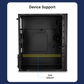 Zebronics Zeb Lumi Black Cabinet | Mid Tower ATX Cabinet | Tempered Glass Side Panel | USB 3.0 | High Airflow | Black