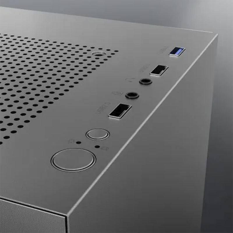 daWg W-V Series 110 Computer Case (Grey) | Mid Tower PC Cabinet | Micro-ATX & Mini-ITX Compatible | Durable Metal Chassis | Home, Office & Gaming PC Build