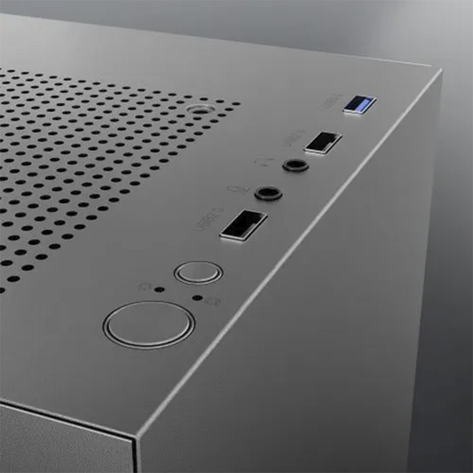 daWg W-V Series 110 Computer Case (Grey) | Mid Tower PC Cabinet | Micro-ATX & Mini-ITX Compatible | Durable Metal Chassis | Home, Office & Gaming PC Build