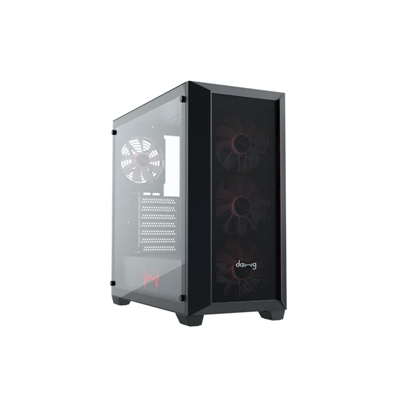 daWg W-X Series 540 Computer Case (Black) | Mid Tower PC Cabinet | Micro-ATX & Mini-ITX Compatible | Durable Metal Chassis | Home, Office & Gaming PC Build