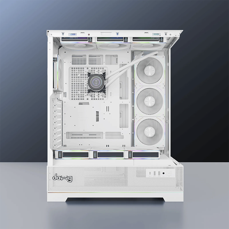 daWg W-Y Series 990 Computer Case (White) | Mid Tower PC Cabinet | Micro-ATX & Mini-ITX Compatible | Durable Metal Chassis | Home, Office & Gaming PC Build