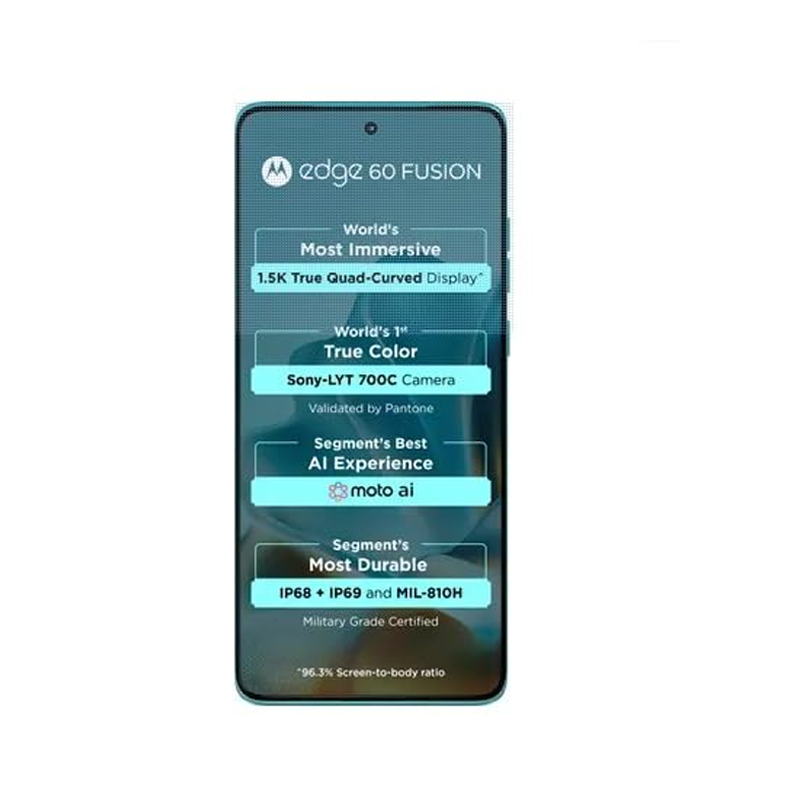 Motorola Edge 60 Fusion |12GB RAM, 256GB Storage| 6.67-inch Display| 50MP + 13MP | 32MP Front Camera| Dimensity 7400 Processor| 5500 Mah Battery