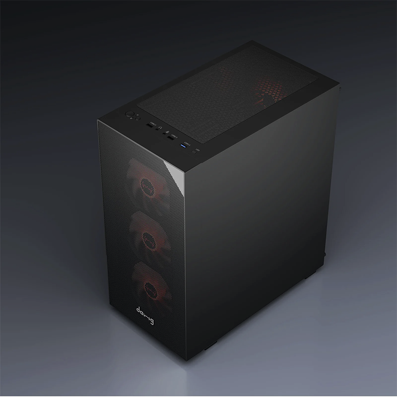 daWg W-X Series 440 Computer Case (Black) | Mid Tower PC Cabinet | Micro-ATX & Mini-ITX Compatible | Durable Metal Chassis | Home, Office & Gaming PC Build
