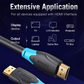 Vention High Speed HDMI Cable Supports Ethernet, 3D, 4K, 1080p| Gold Plated Audio Return Channel 5M| Black